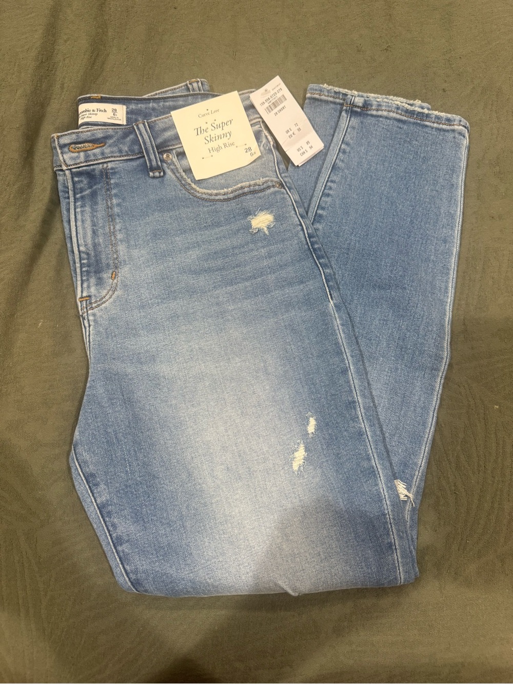 Abercrombie & Fitch Light Blue Super Skinny Jeans